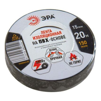 Изолента ПВХ 19 мм х 20 м черная SmartFix ELECTRO