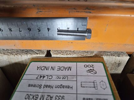 Болт полн. резьба ДИН 933 А2 М 6x30 (200)