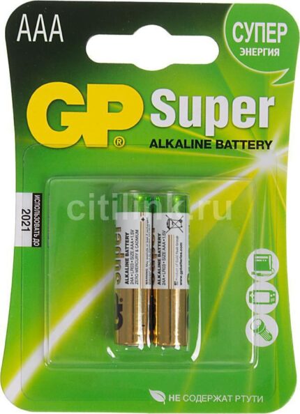 Элемент питания GP Super 24A LR03/286 BL2 ААА