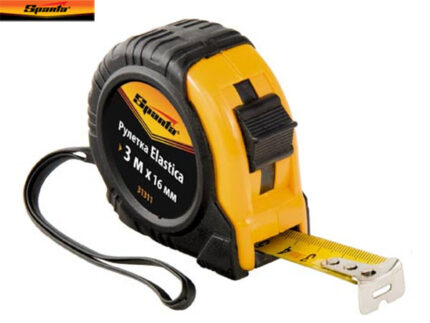 Рулетка SPARTA Elastica 10 м х 25 мм, обрезиненный корпус