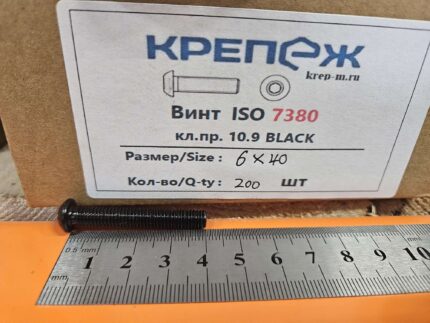 Винт 6 х 40 п/кр. полн. резьба ISO 7380 кл.пр. 10.9